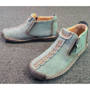 Autumn Boots Womens Size 8 Handmade Casual Ankle Boots Winter Boot Zipper Shoes